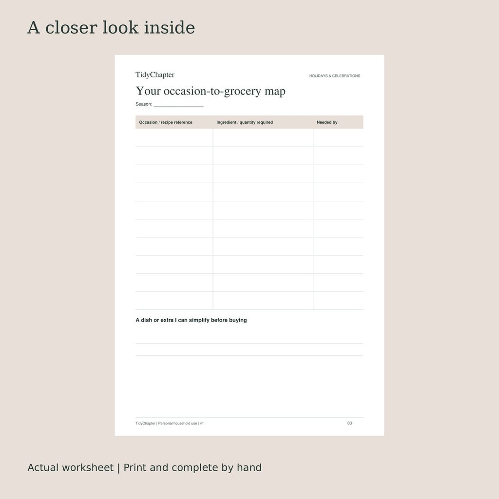 Holiday Shopping & Spending Review Bundle actual worksheet preview
